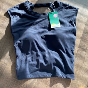 NWT Halara Open Back Black Top